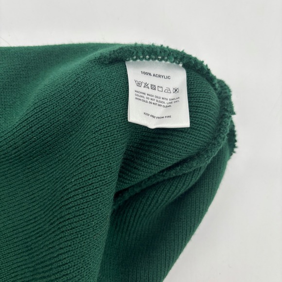 Jameson Irish Whiskey Green Knit Beanie Hat Logo Cuff Acrylic One Size - Picture 4 of 5
